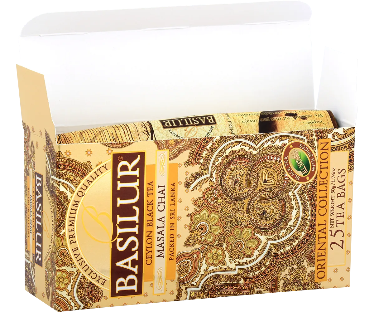 Basilur Masala Chai sort te tebreve 25 stk krydret