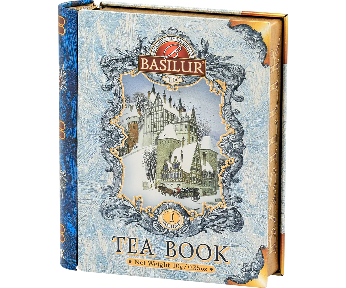 Basilur Mini Tea Book I Blue Cornflower sort te 5 breve mandel