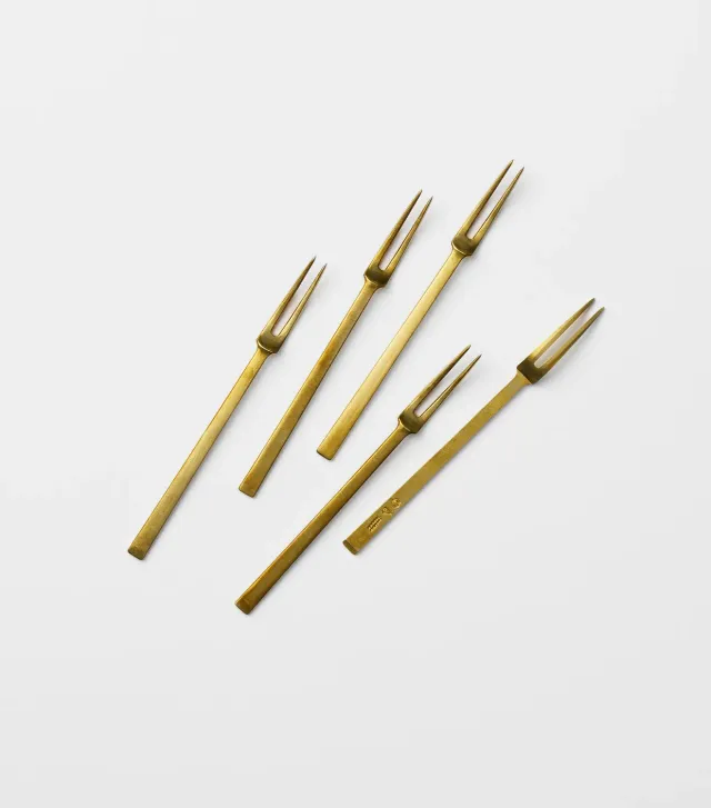 Tyst Te Princess messing gafler 5 stk 8,7 cm