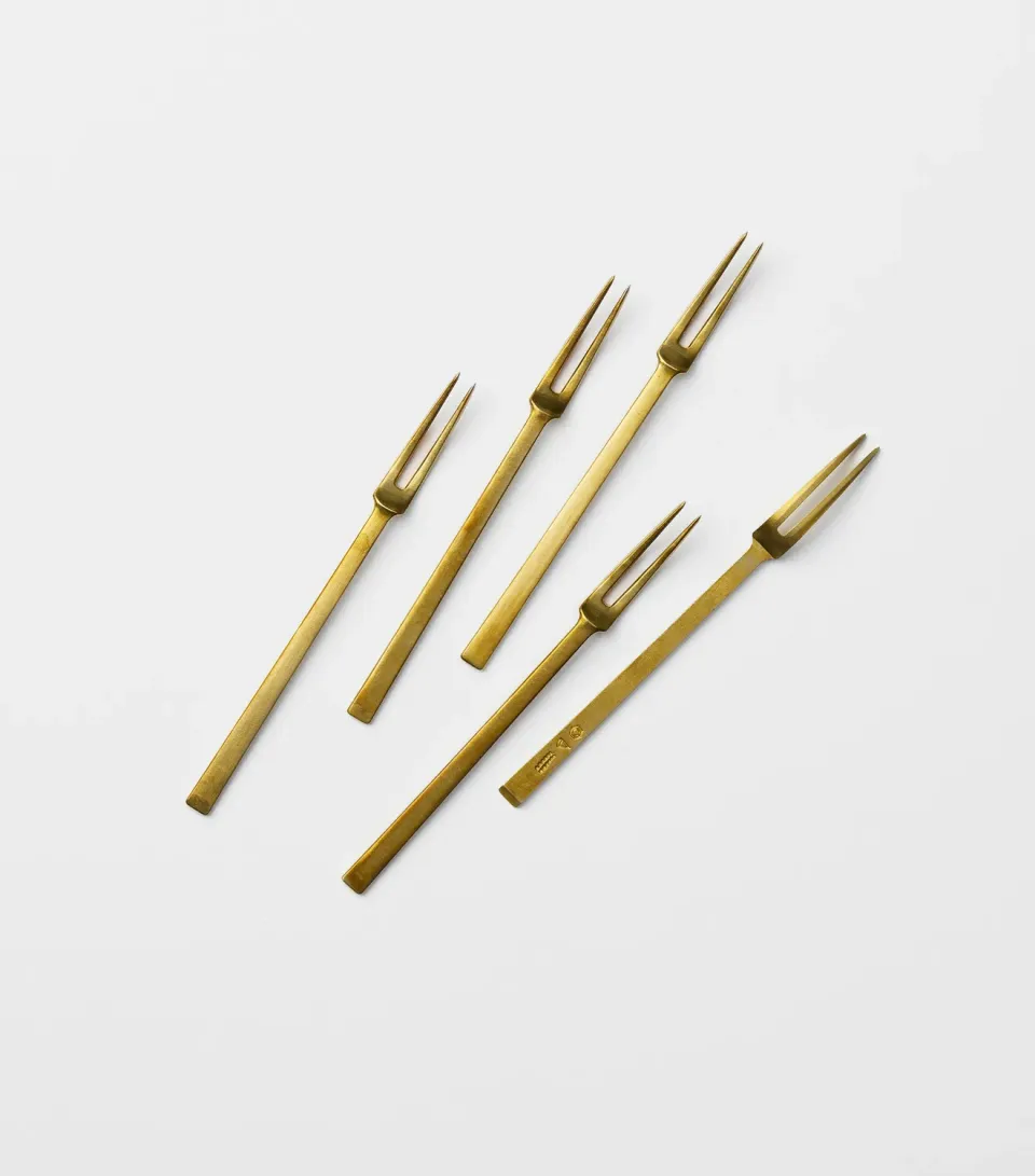 Tyst Te Princess messing gafler 5 stk 8,7 cm