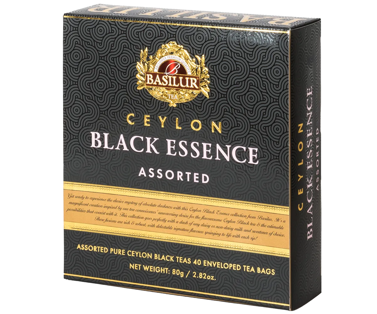 Basilur Black Essence Assorted sort te 40 breve 4 smage