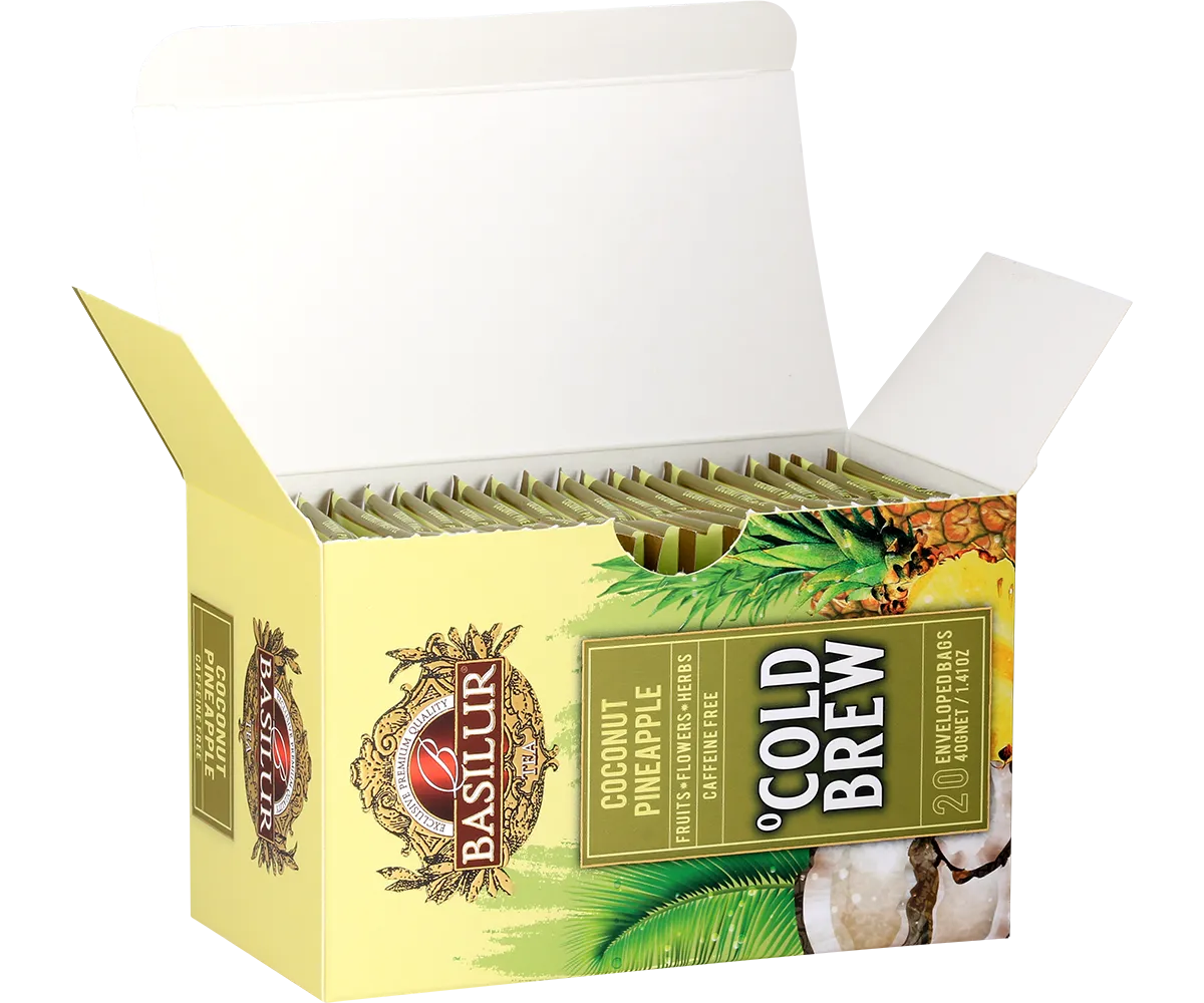 Basilur Cold Brew Coconut Pineapple te 20 breve kokos-ananas