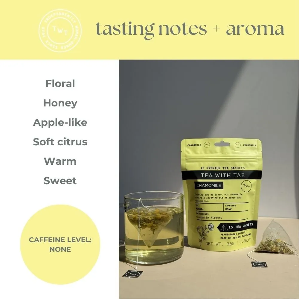 Tea with Tae Chamomile brev-te urtete 30 breve koffeinfri