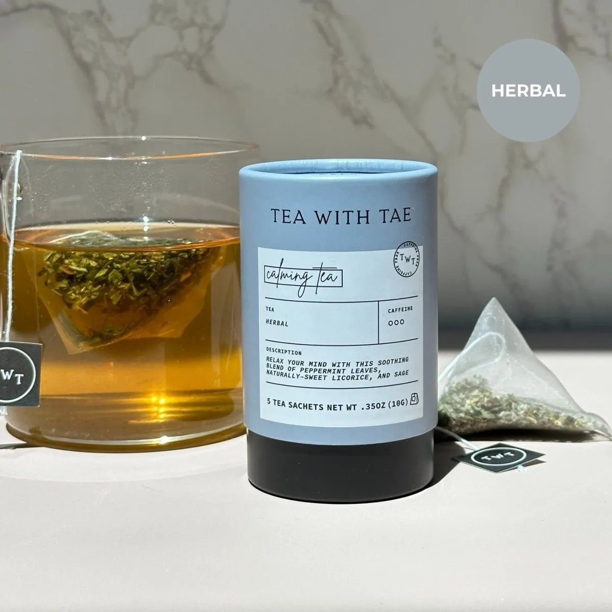 Tea with Tae Calming urtete mini tube 5 breve koffeinfri