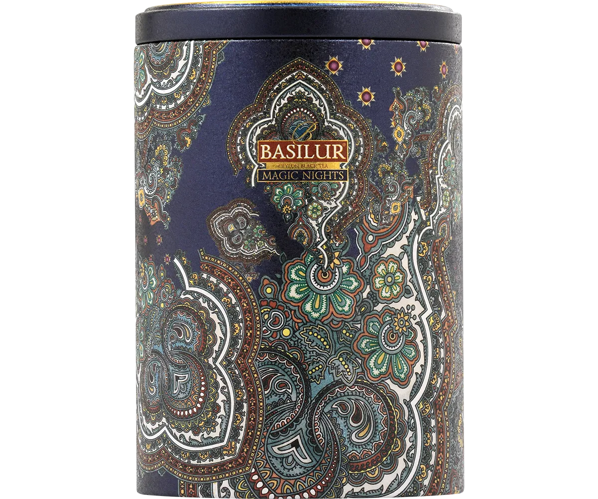 Basilur Magic Nights sort te 100g løs jordbær