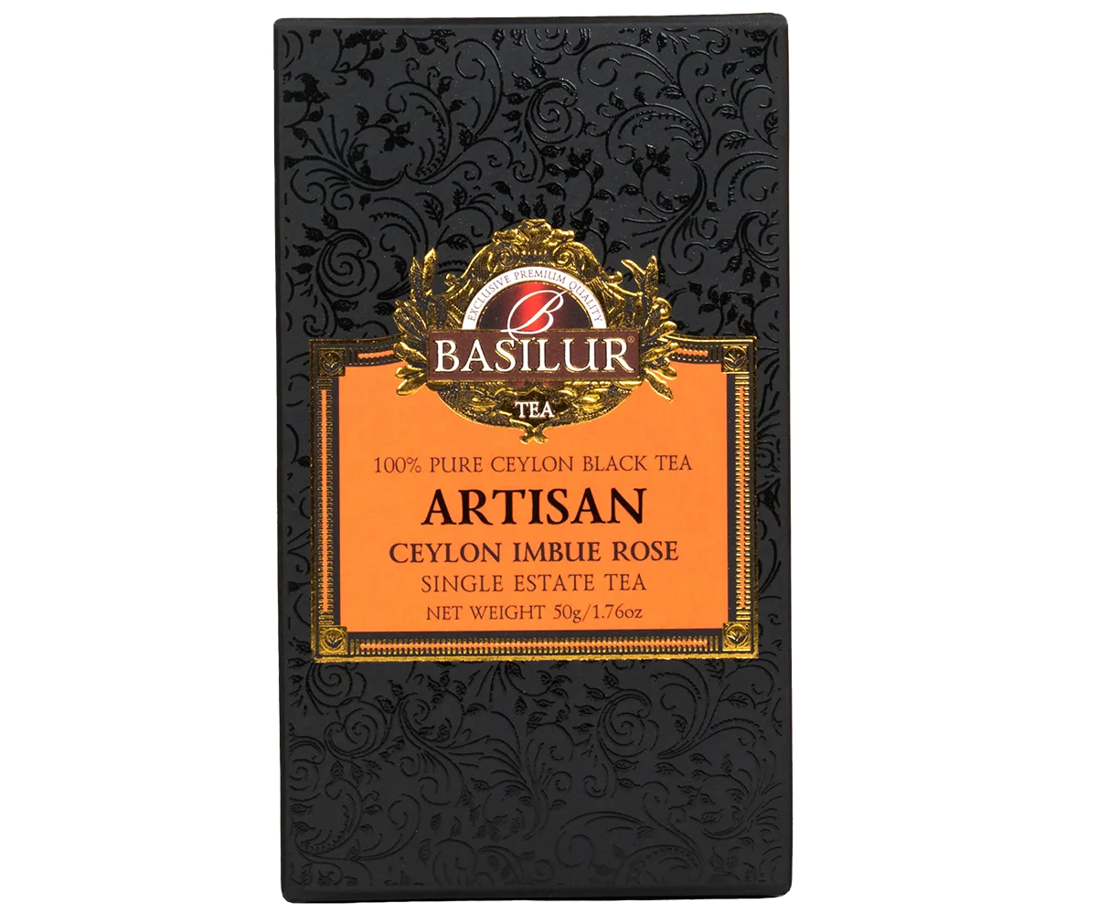 Basilur Artisan Ceylon Imbue Rose sort te 50g rose