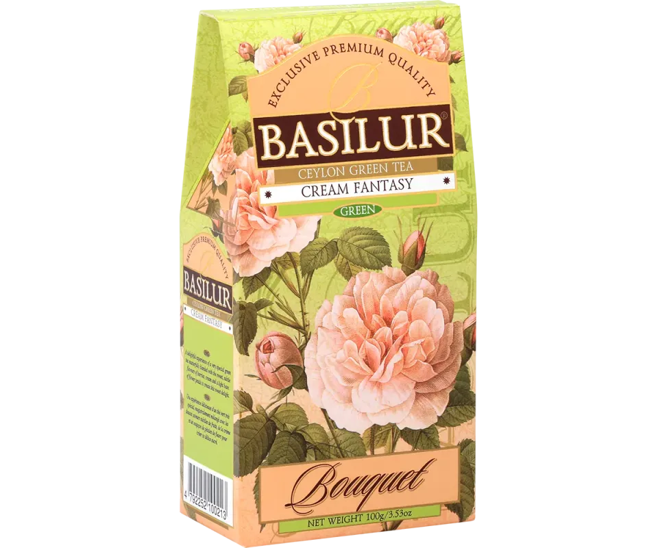 Basilur Cream Fantasy grøn te 100g bær fløde