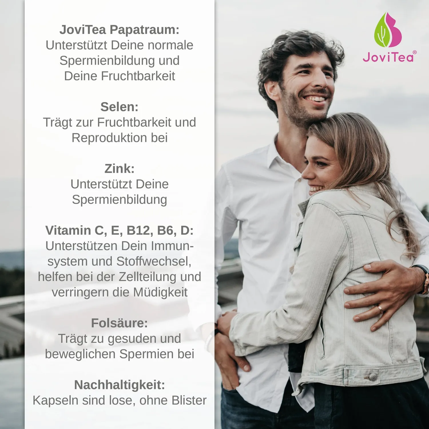 JoviTea Papatraum kapsler til mænd 90 stk zink