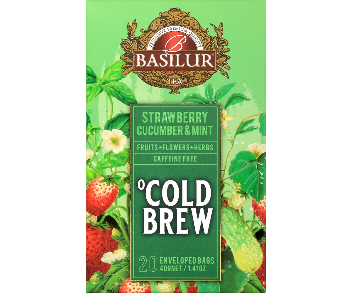 Basilur Cold Brew Jordbær Agurk Mynte iste 20 breve