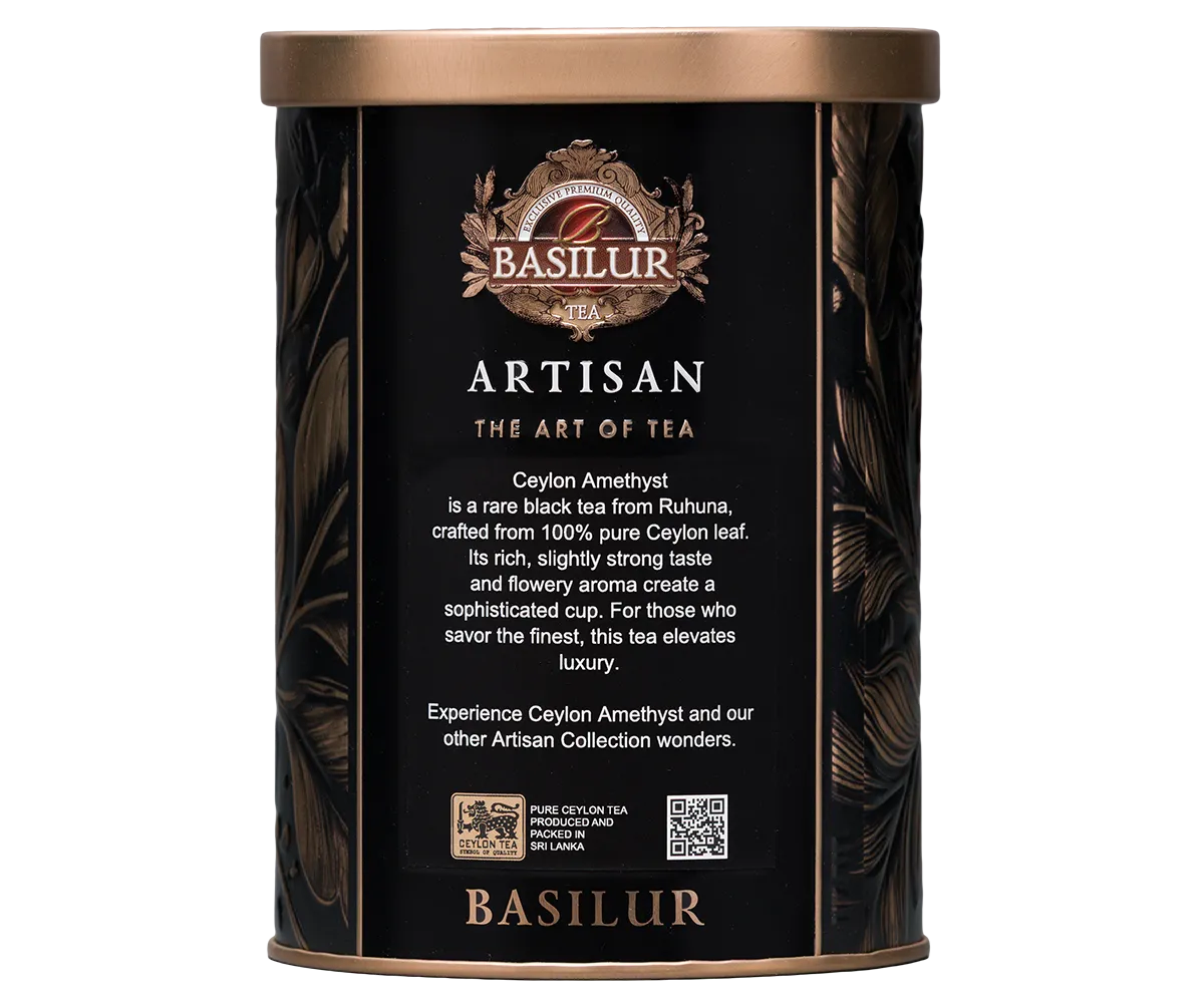 Basilur Amethyst løs sort te 70 g blomstret