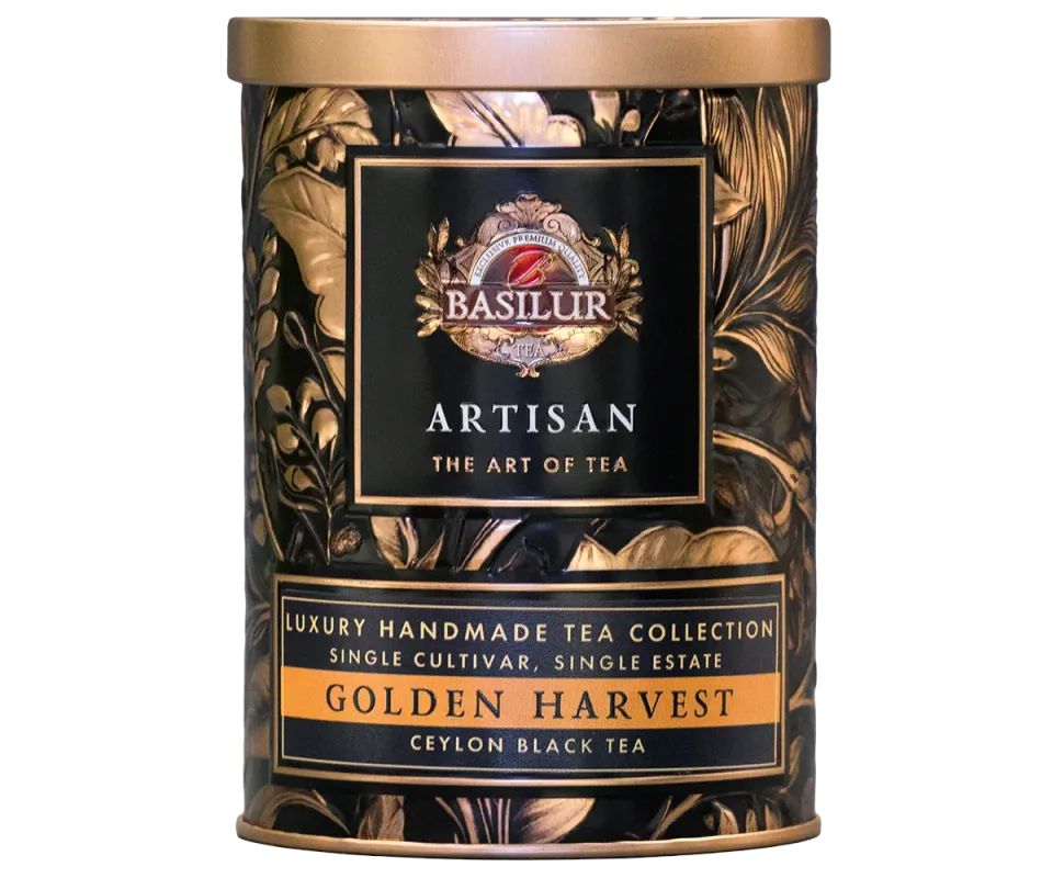 Basilur Golden Harvest sort te håndrullet floral