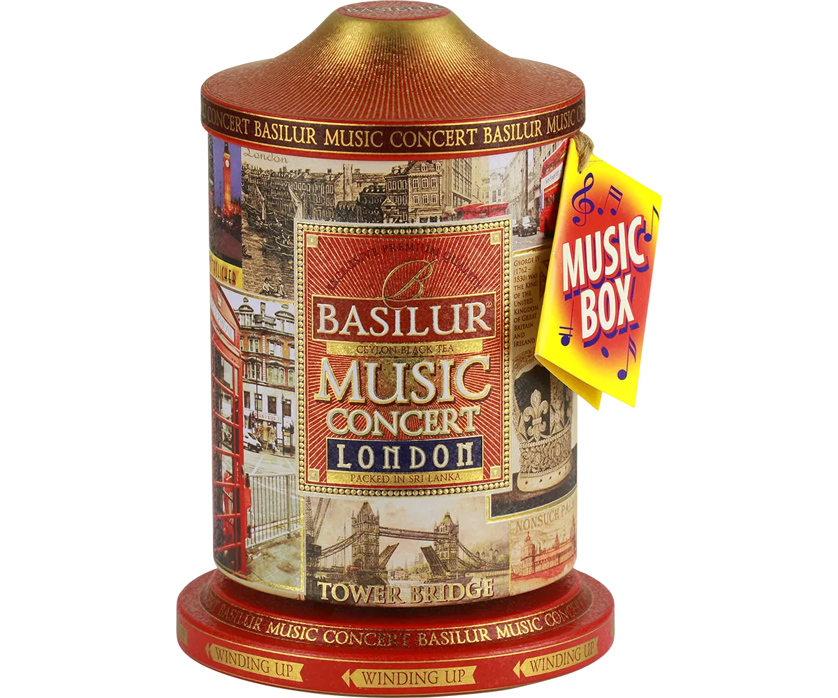 Basilur Music Concert London løs sort te 100 g chokolade