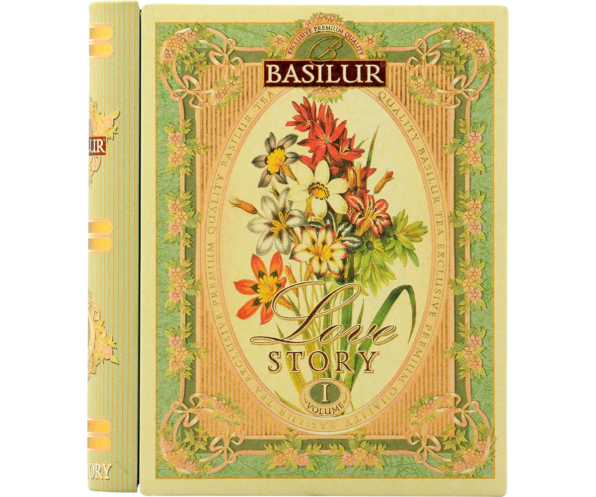 Basilur Love Story I grøn pyramide te 5 breve blomst