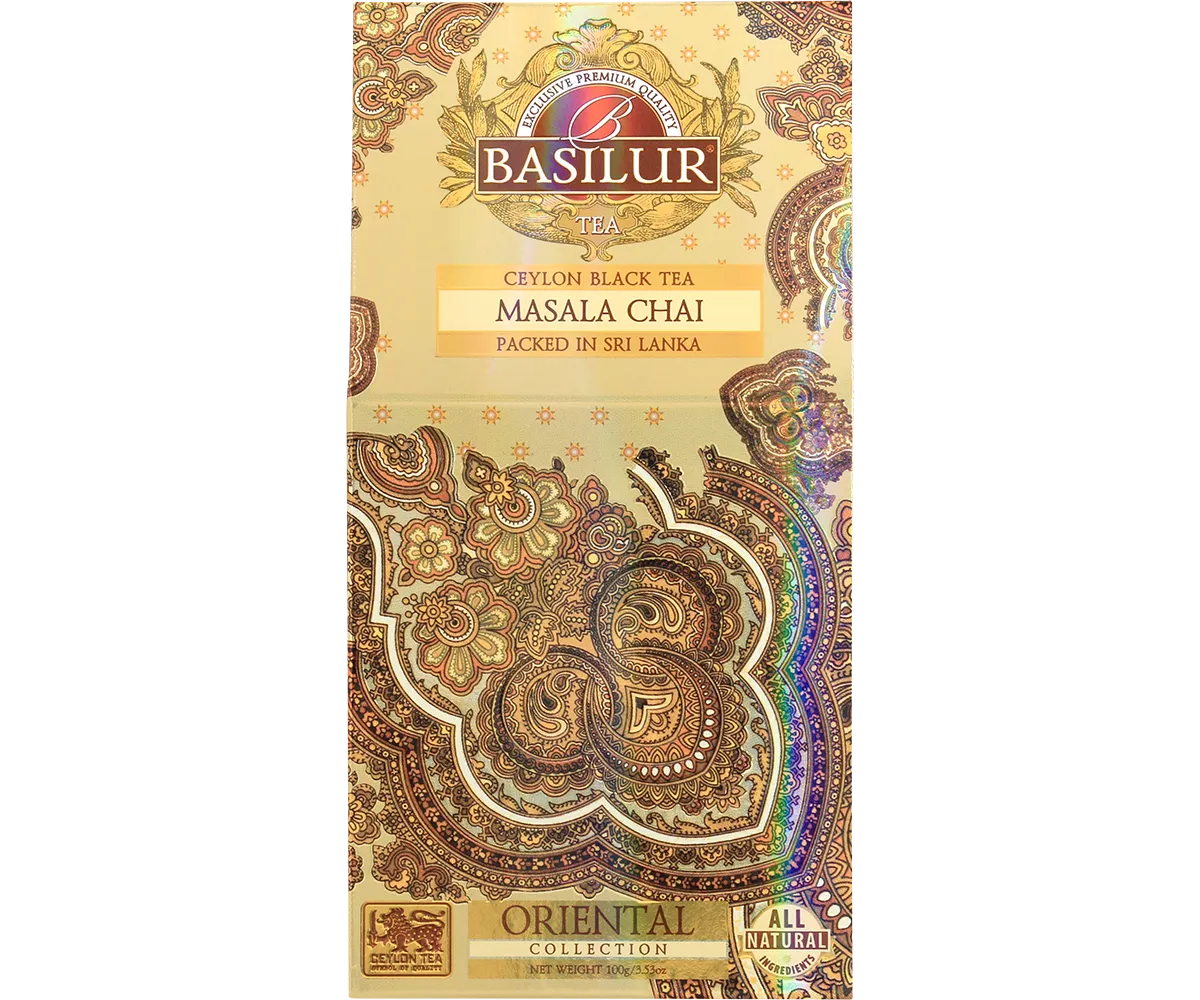 Basilur Masala Chai sort løs te 100g krydret