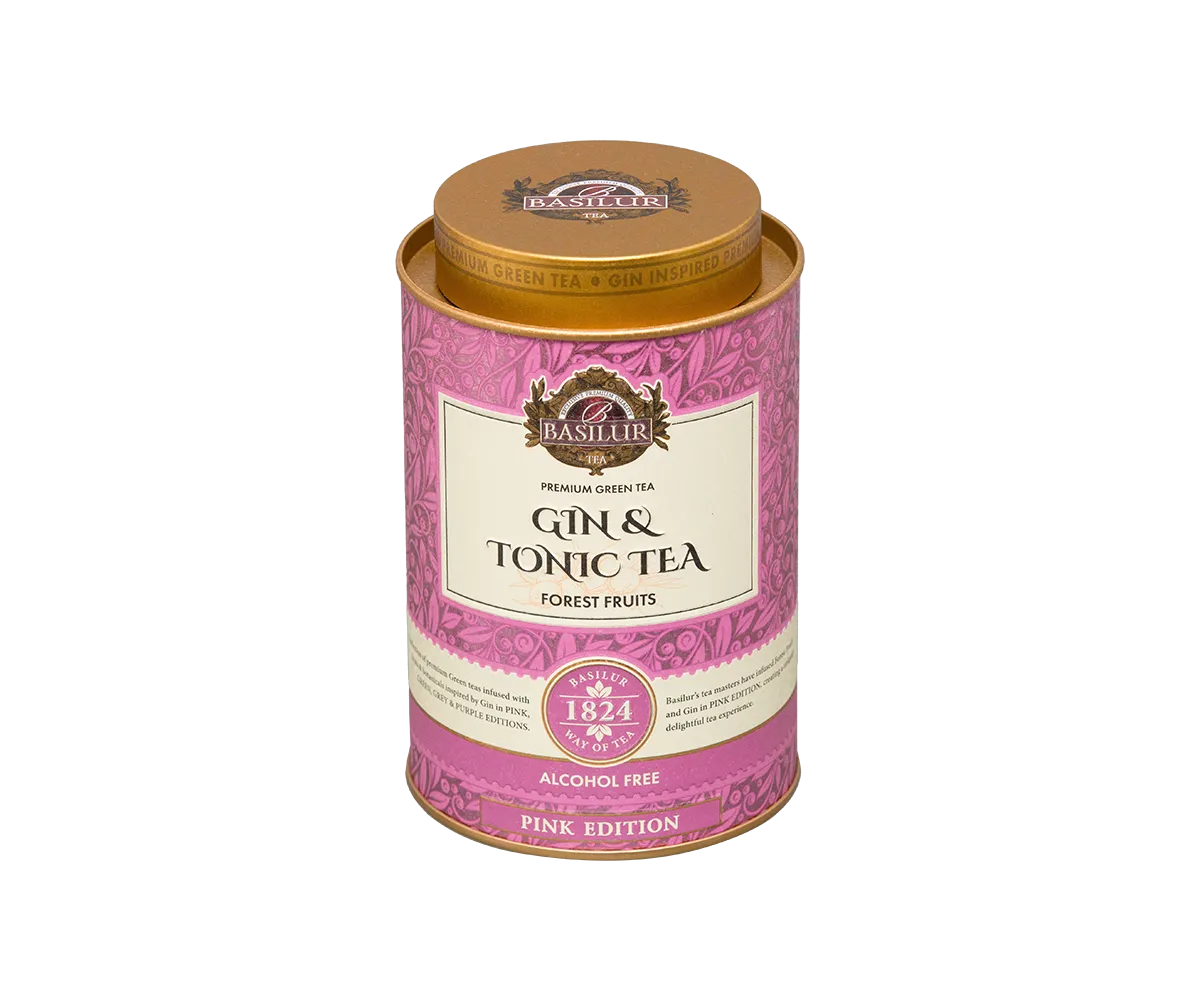 Basilur Gin Tea Pink Edition grøn te 75g gin tonic