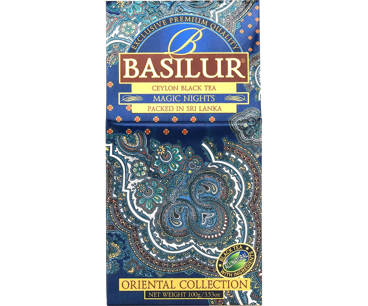 Basilur Magic Nights sort te 100g refill