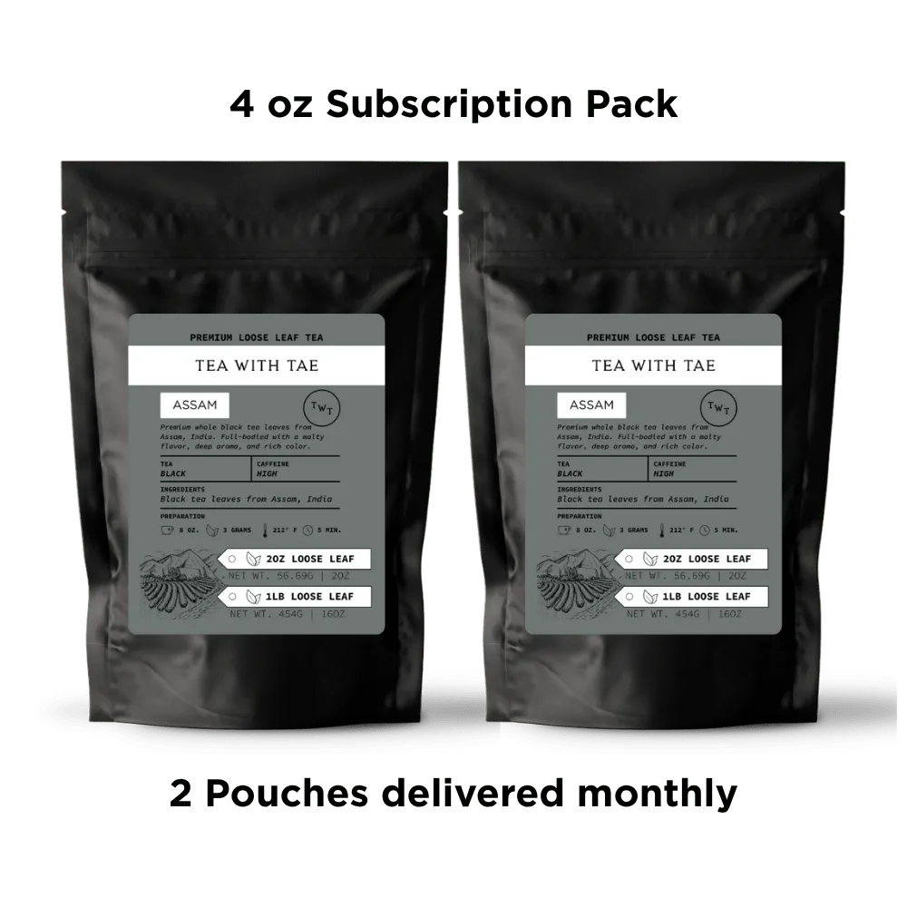 Tea with Tae Assam løs te 2 oz kraftig malt