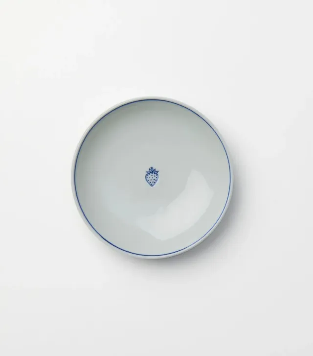 Tyst Te Indigo Kutani Petit Plate tallerken strawberry blå