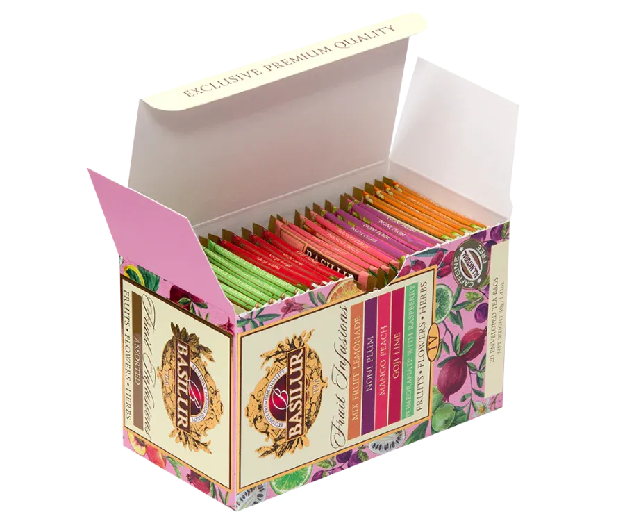 Basilur Fruit Infusions frugt te 20 breve koffeinfri