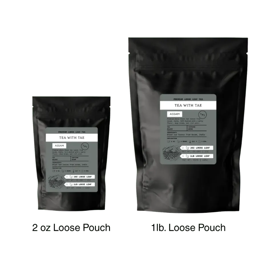 Tea with Tae Assam løs te 2 oz kraftig malt