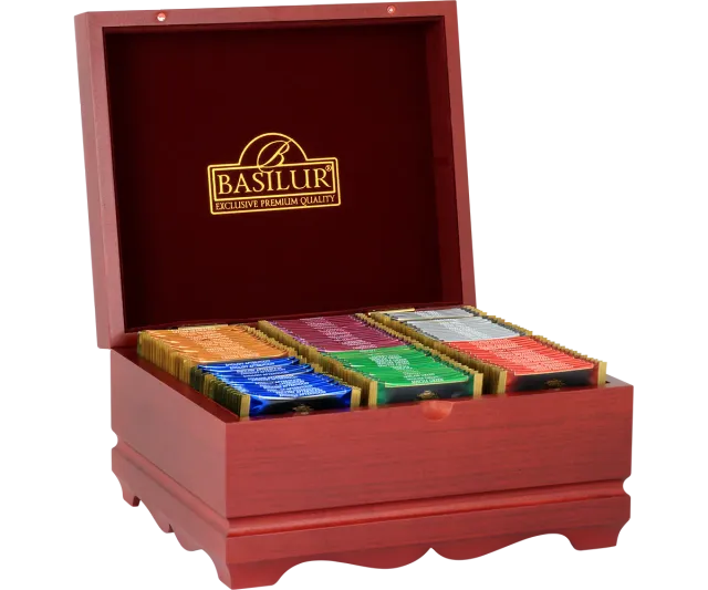 Basilur Assortment træ gaveæske te 60 breve 6 smage