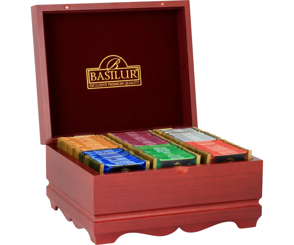 Basilur Assortment træ gaveæske te 60 breve 6 smage