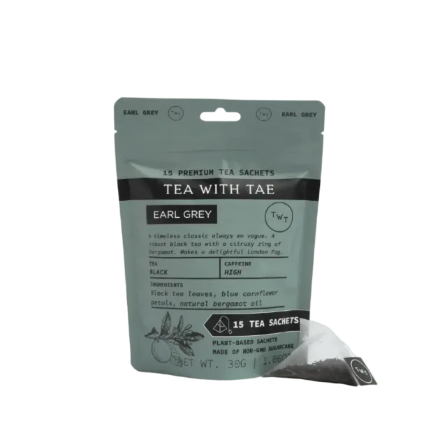 Tea with Tae Earl Grey brev-te sort te 30 breve