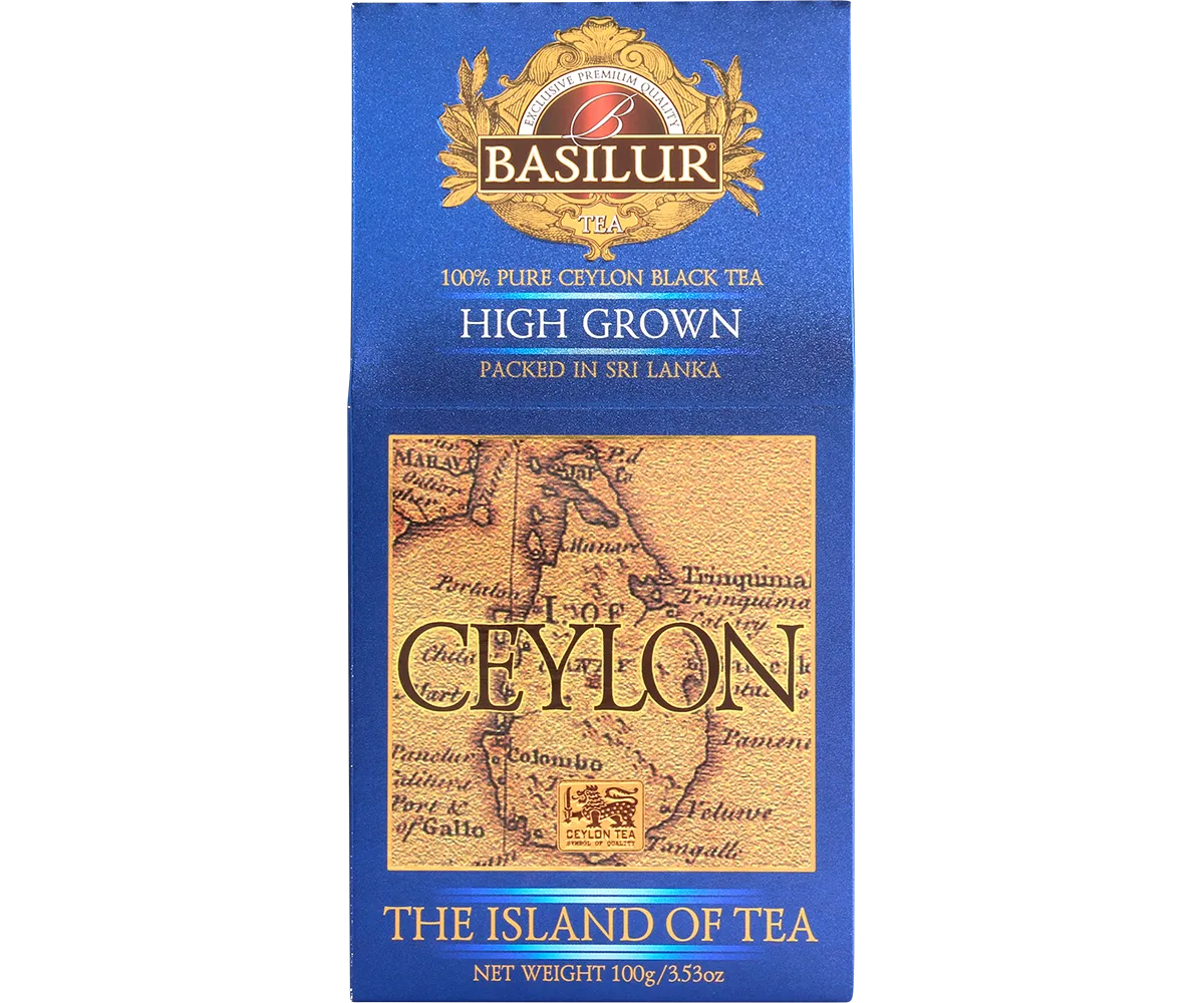 Basilur The Island of Tea High Grown sort te 100g refill ren ceylon