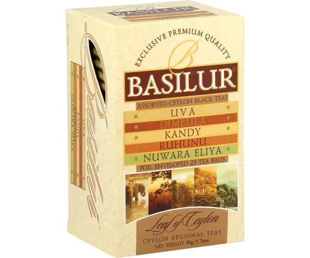 Basilur Leaf of Ceylon Assorted sort te 25 breve 5 regioner