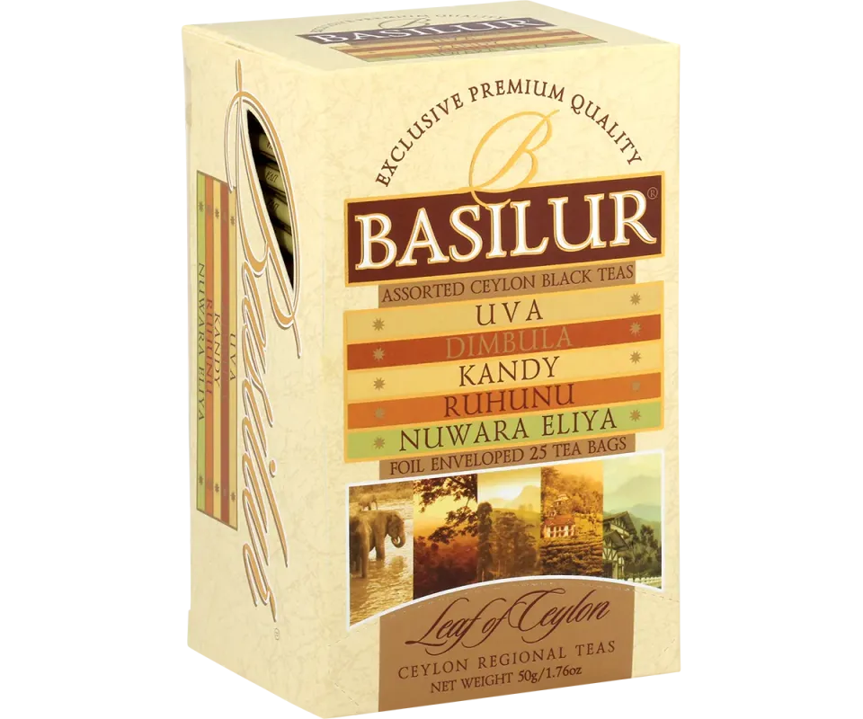 Basilur Leaf of Ceylon Assorted sort te 25 breve 5 regioner