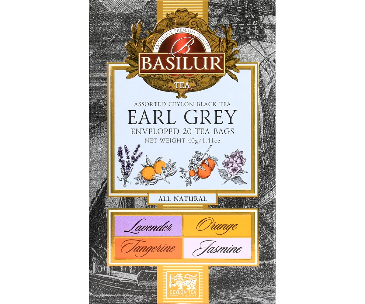Basilur Earl Grey tebreve 20 stk 4 smagsvarianter