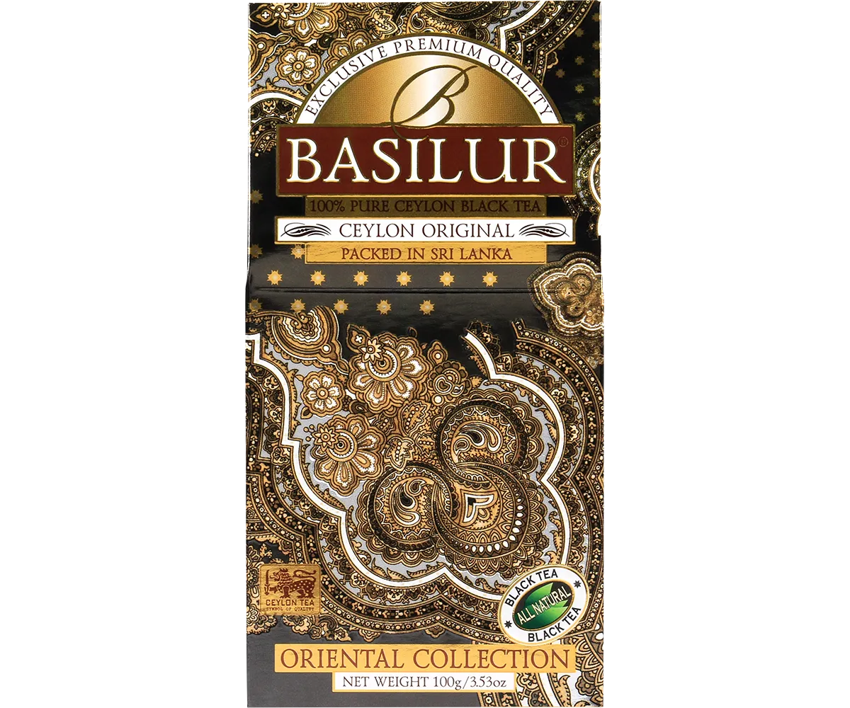 Basilur Ceylon Original sort te 100g refill kraftig