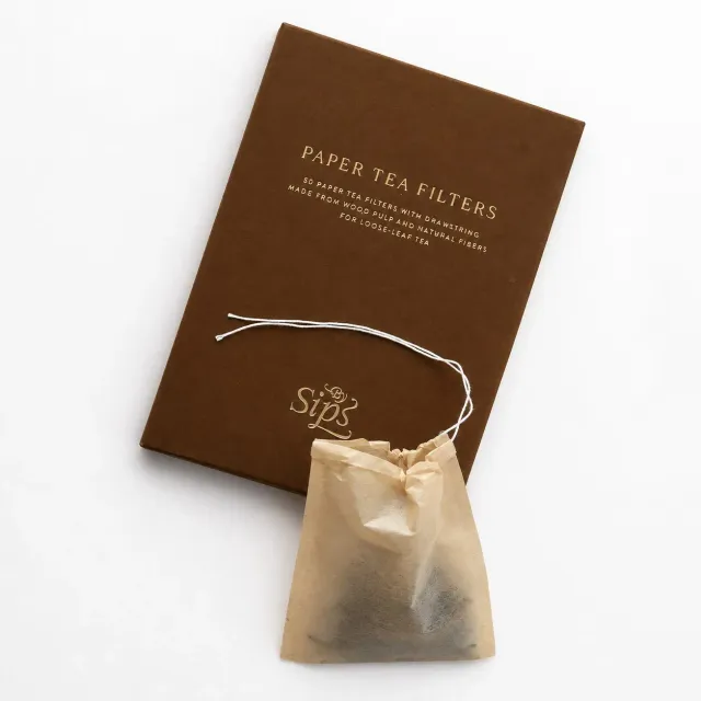 By SIPS Paper Tea Filters tefiltre ubleget med snor