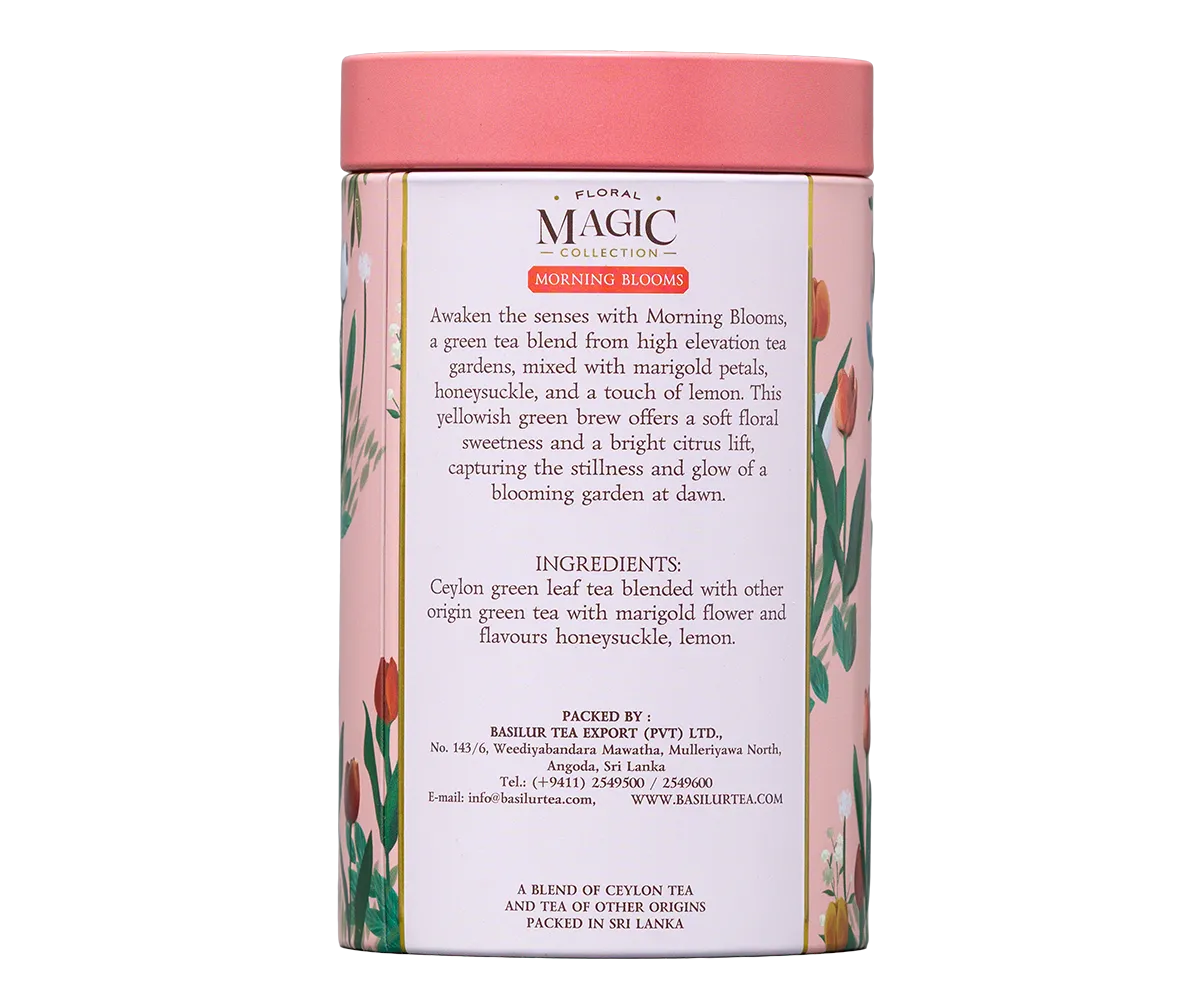 Basilur Floral Magic Morning Blooms grøn te 75g blomst