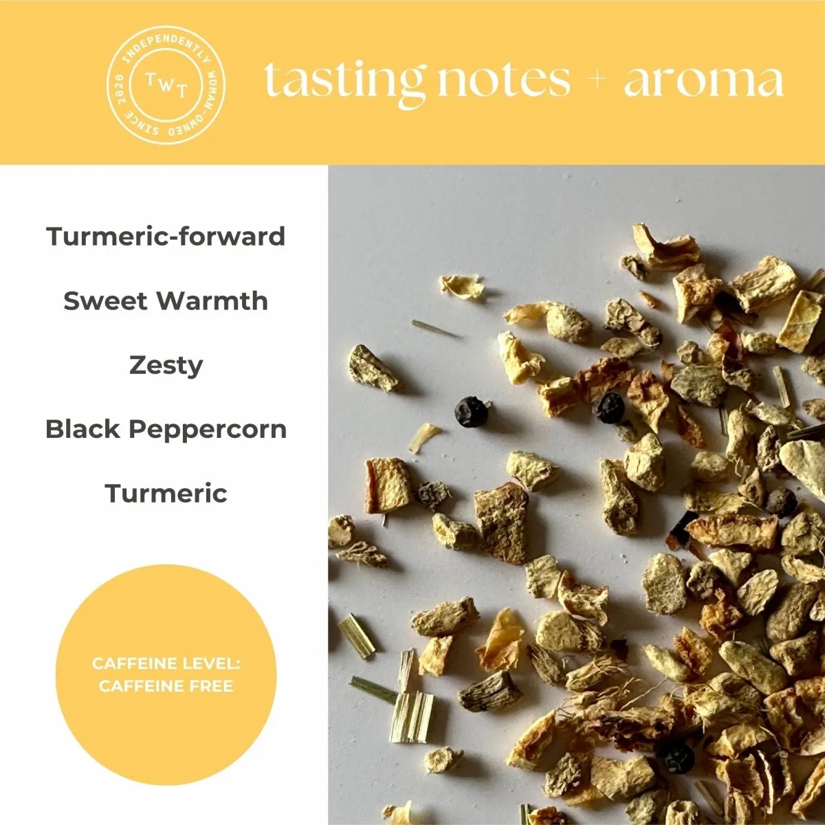 Tea with Tae Turmeric Ginger Mini Tube urtete 5 breve