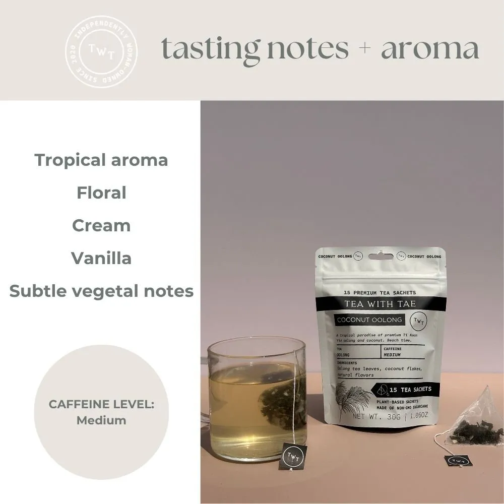 Tea with Tae Coconut Oolong te 30 breve mild koffein