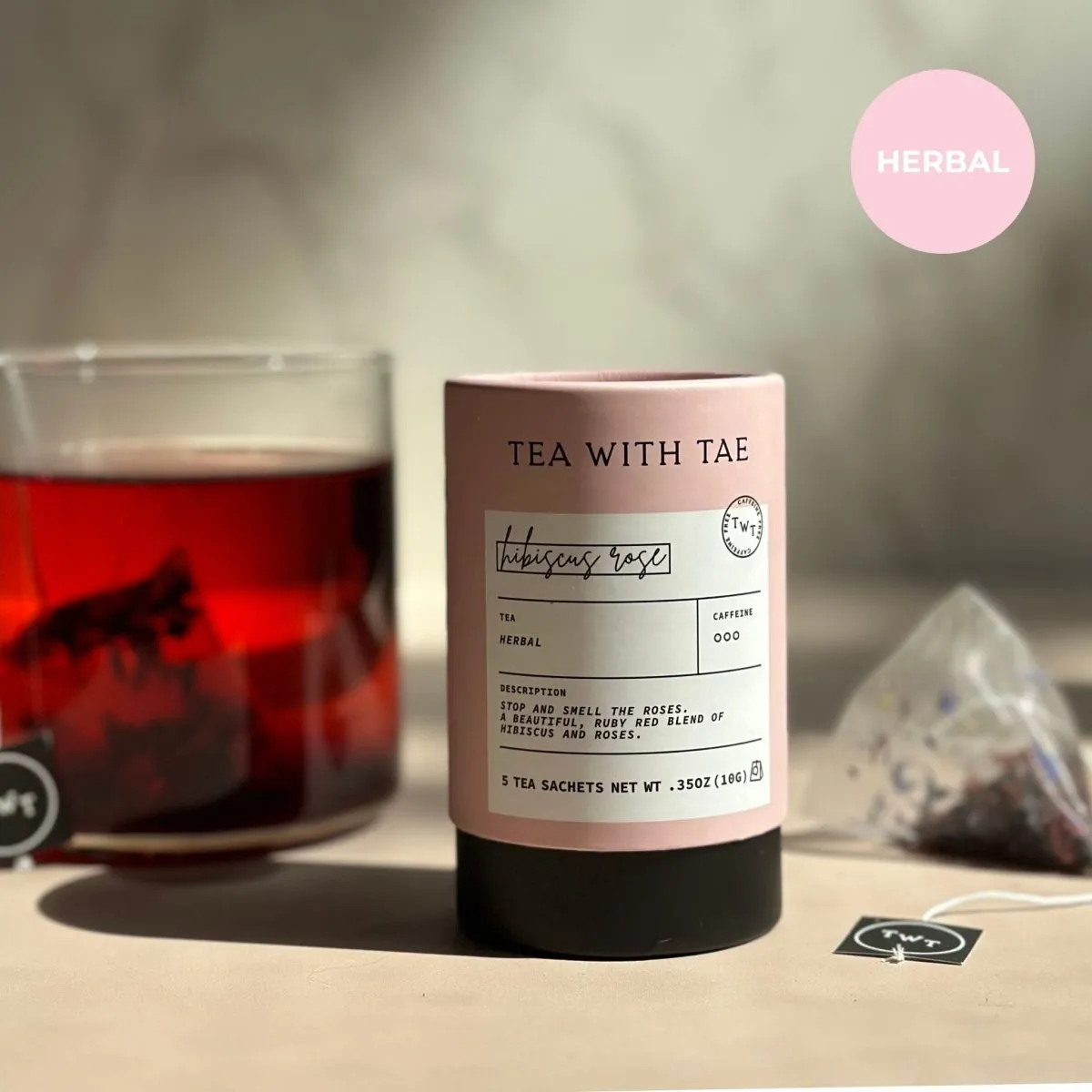 Tea with Tae Hibiscus Rose urtete 5 breve blomstret
