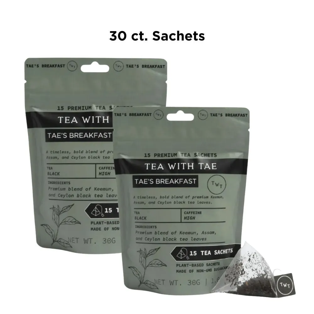 Tea with Tae Tae's Breakfast sort te 30 breve kraftig