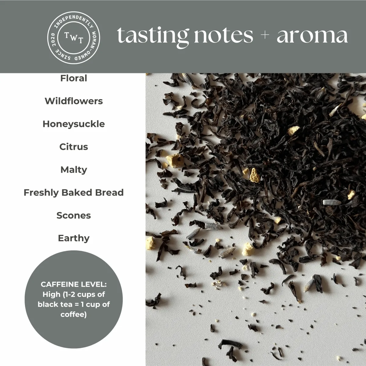 Tea with Tae Lavender Earl Grey mini te rør 5 breve sort