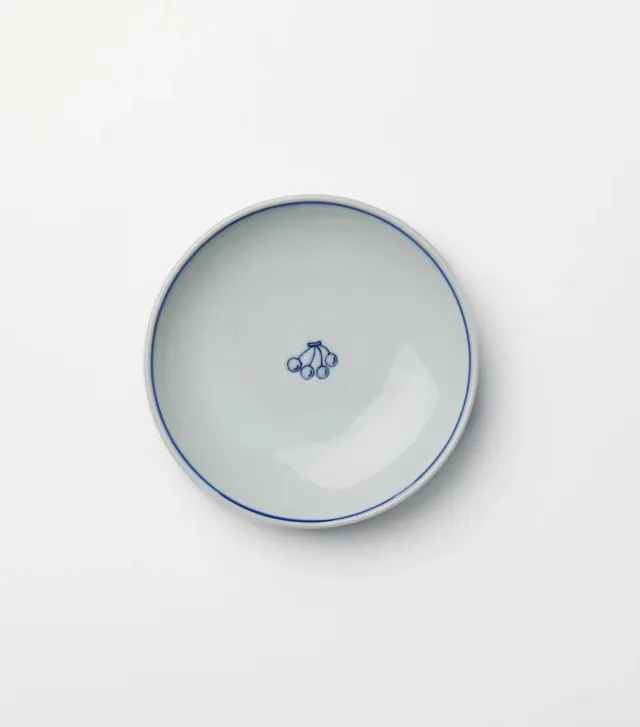 Indigo Kutani Petit Tallerken Kirsebær Porcelæn