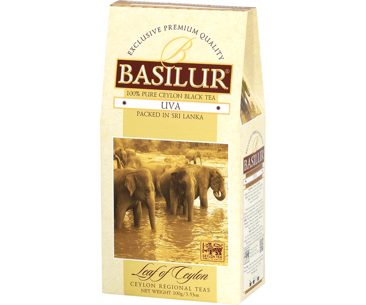 Basilur Leaf of Ceylon Uva sort te 100g refill