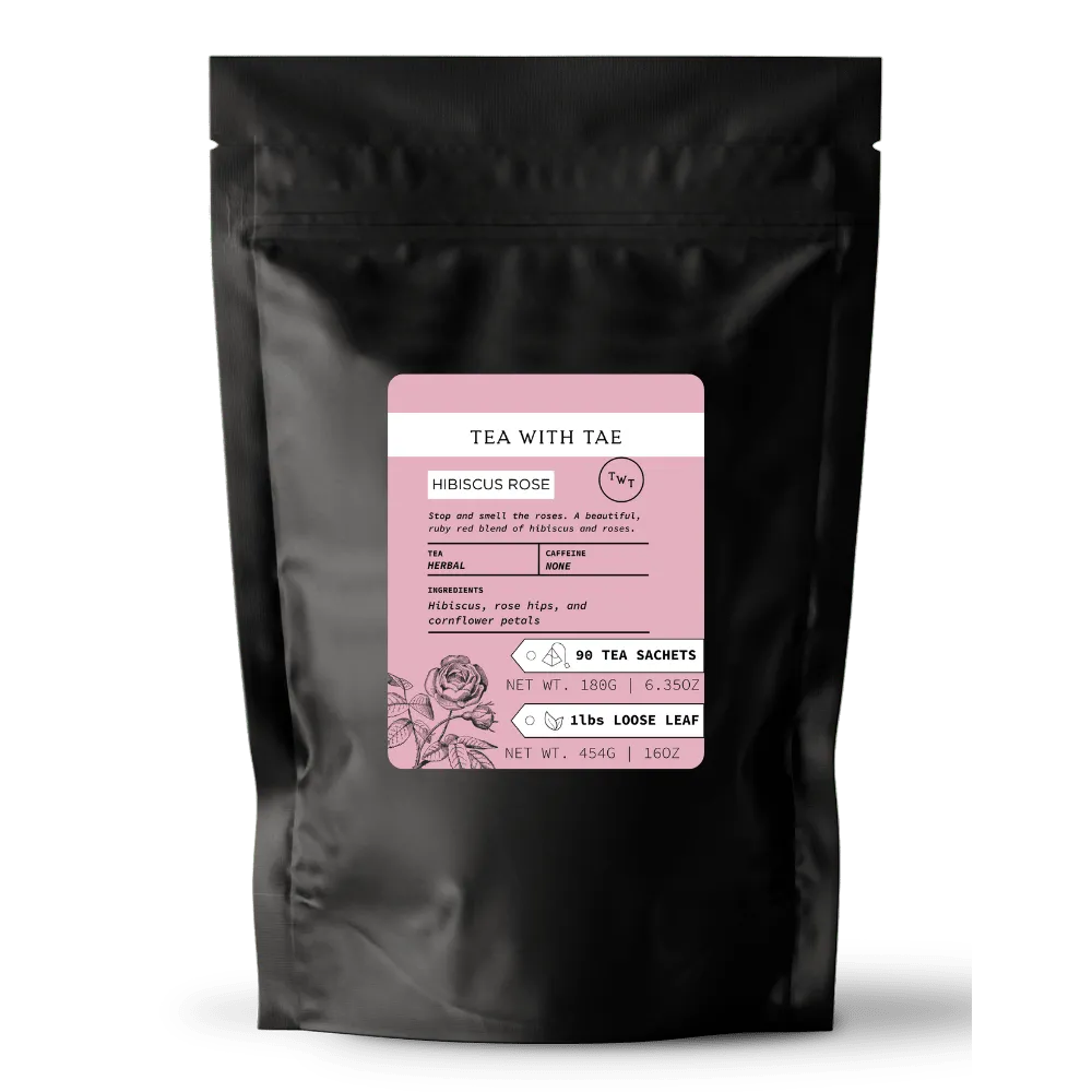 Tea with Tae Hibiscus Rose Pouch urtete 30 breve blomst