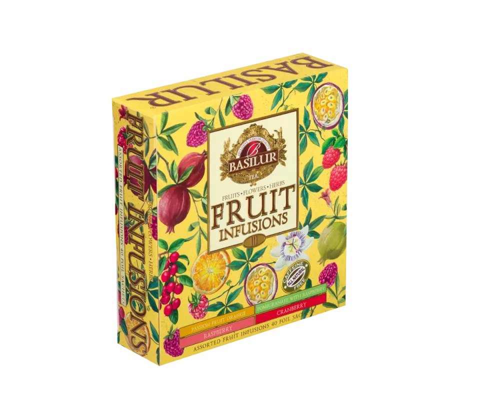 Basilur Fruit Infusions Vol III frugtte 40 breve koffeinfri
