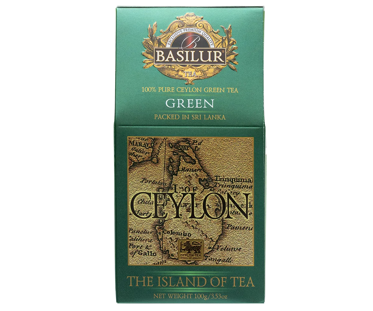 Basilur Pure Ceylon Green grøn te 100g mild uren