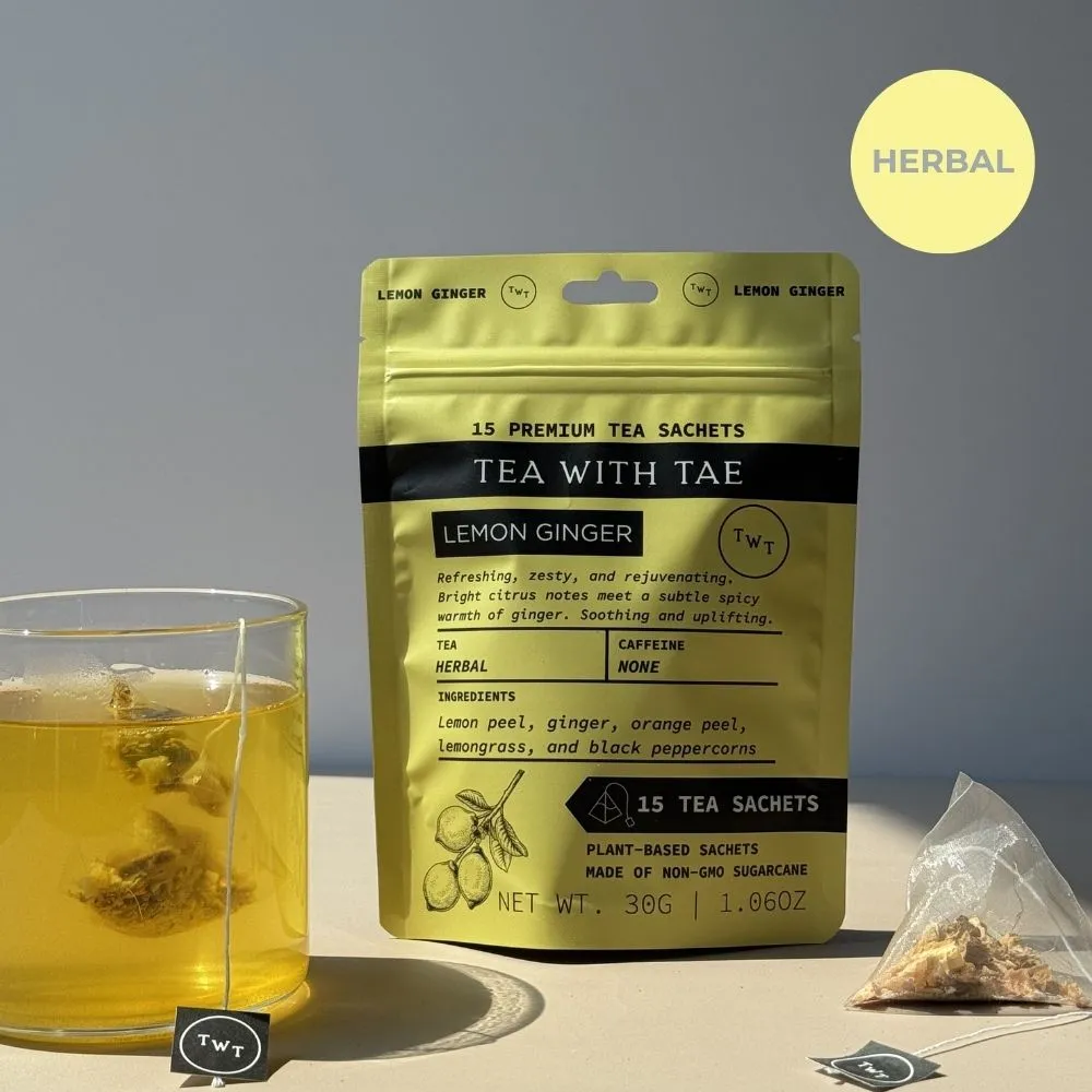 Tea with Tae Lemon Ginger Hot Tea urtete 30 breve koffeinfri