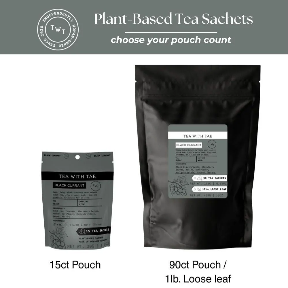 Tea with Tae Black Currant te 30 breve solbær sort