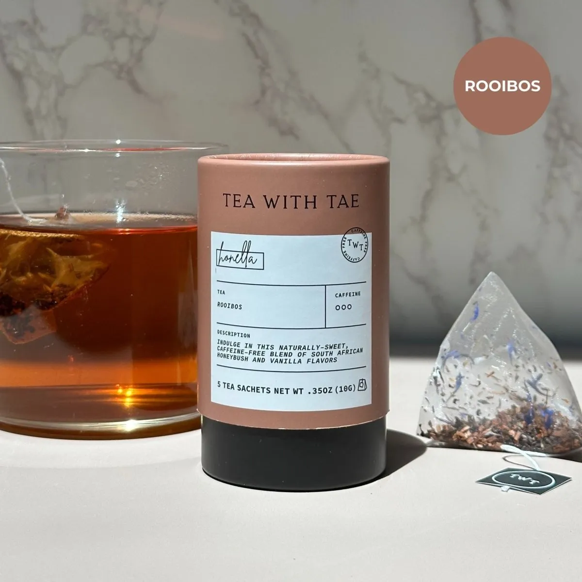 Tea with Tae Honella Mini Tube honeybush te 5 breve vanilje