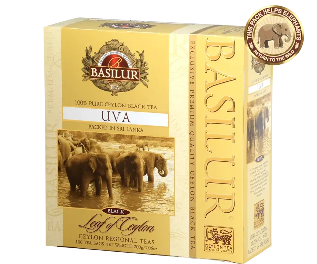 Basilur Leaf of Ceylon Uva sort te 100 breve mild