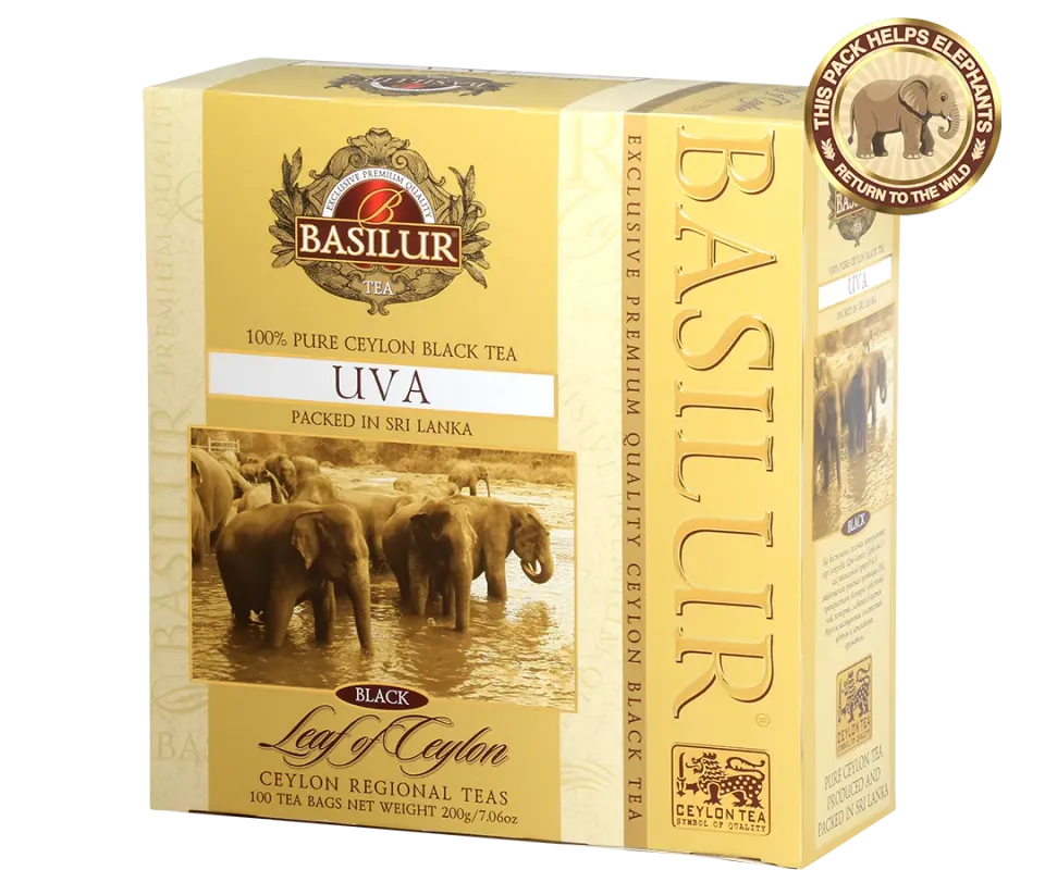 Basilur Leaf of Ceylon Uva sort te 100 breve mild