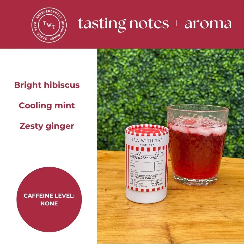 Tea with Tae Caribbean Cooler mini tube iste 5 breve hibiscus